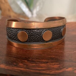 Copper Cuff‎ Bracelet Marked Solid Copper Vintage